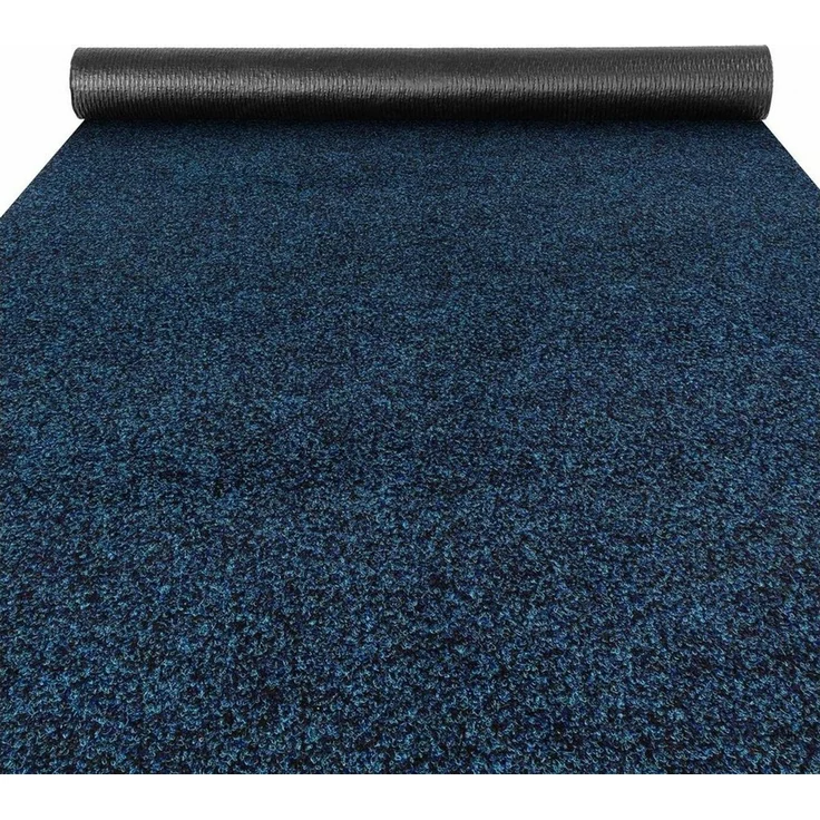 ANRO Läufer Teppichläufer POET Sauberlaufmatte Fußmatte Teppich Läufer, eckig, Höhe: 5 mm, Bodenläufer 100x100cm Meliert Blau Breite 100cm – Bild 2