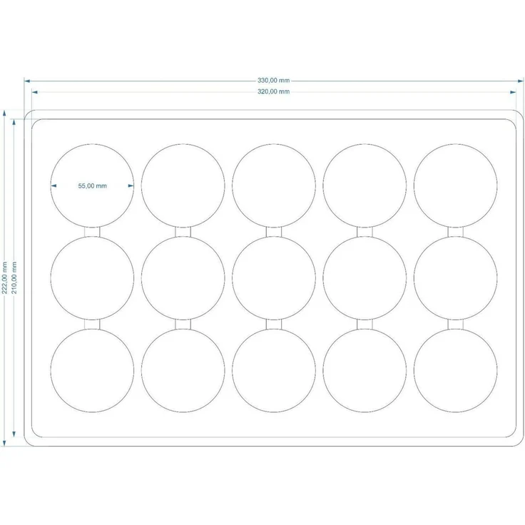 MC. Sammler Aufbewahrungsbox MC. Sammler Münztableau mit Schutzdeckel, Münzkoffer, Münzkassette, 15 Fächer - 55mm Ø – Bild 3