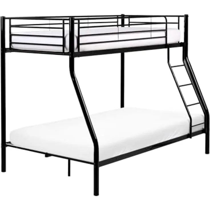 Hochbett Metall CHADURIE 90 120 x 200 cm Schwarz