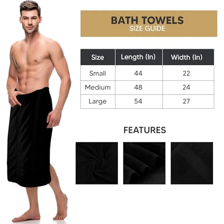 Utopia Towels 4er-Pack Badetücher Set, Premium 100% ringgesponnene Baumwolle, 69 x 137 cm, sehr saugfähig, weich, schwarz – Bild 2