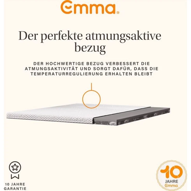Emma, Topper Emma Premium, 9 cm hoch, Kaltschaum, Komfortschaum, Wendbarer Topper, ab 6x90x200cm und weiteren Größen – Bild 4