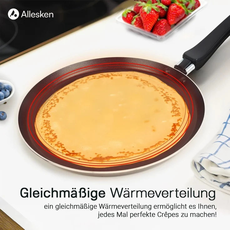 Pfannkuchenpfanne Aluminium ALLESKEN PEGGY 26 cm 1 Stück – Bild 3