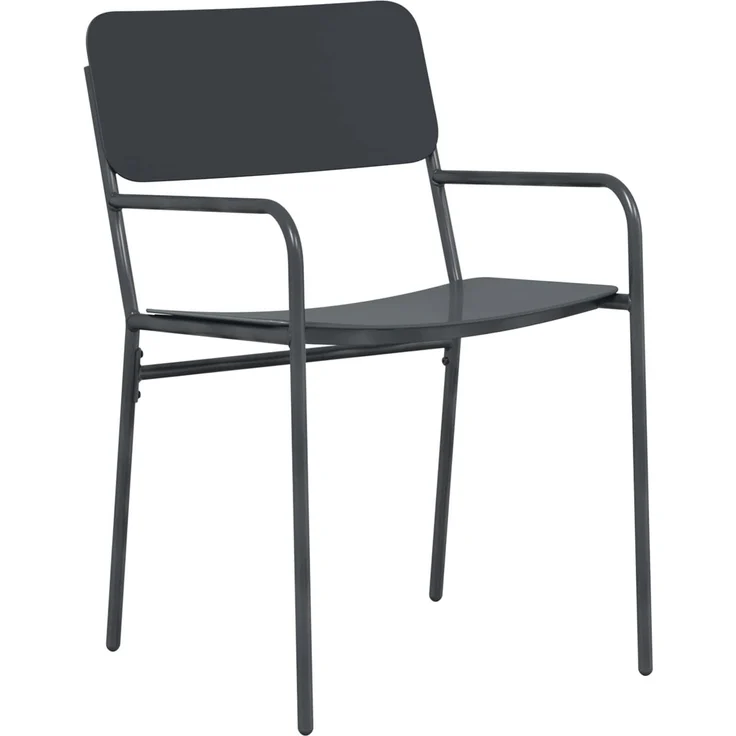 vidaXL Essgruppe 7 stk. Anthrazit 200 x 100 x 72 cm Stahl 3422857 – Bild 4