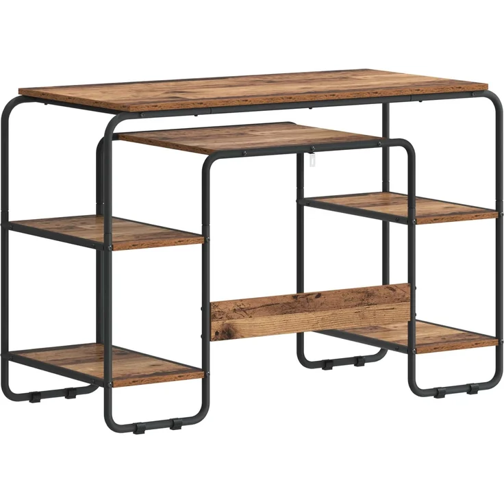 vidaXL Schreibtisch mit Stauraum Altholz 113,5 x 52 x 75,5 cm 8008036 – Bild 5