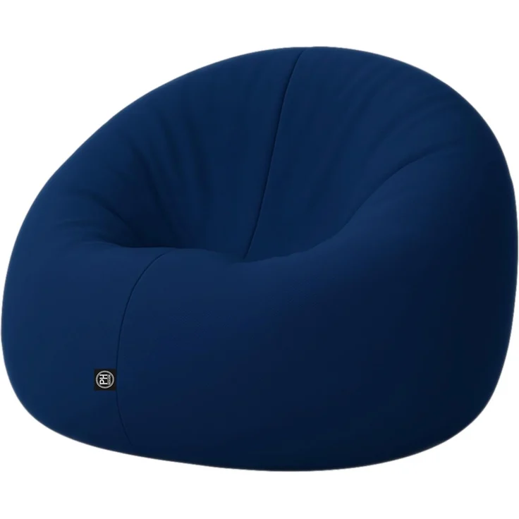 PATCH HOME 2-in-1 Sitzsack Sessel - Gaming Bean Bag mit Reißverschluss - Bereits befüllt, Ergonomisch & Robust für Kinder & Erwachsene - Indoor & Outdoor, Wetterfest (Marine, 155cm)