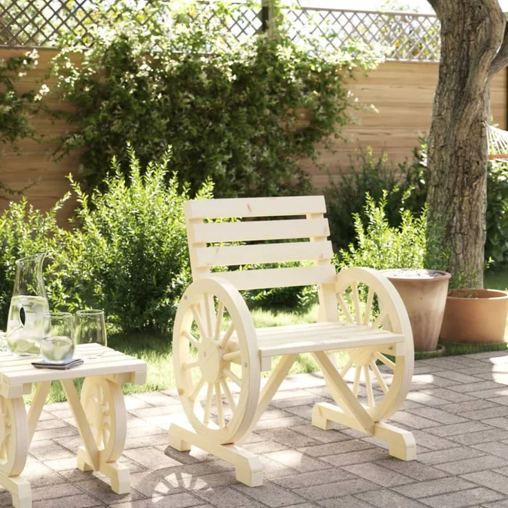 vidaXL Gartenstuhl 58x58x78,5 cm Massivholz Tanne 365099 – Bild 4