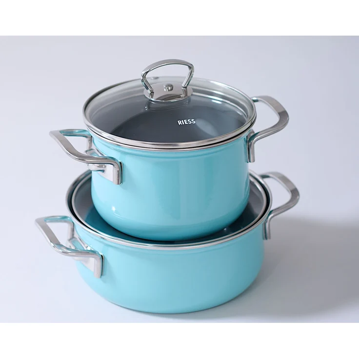 RIESS 0546-037 RIESS Emaille Spar-Set 5-tlg. Nouvelle extra stark, KRISTALLBLAU – Bild 7