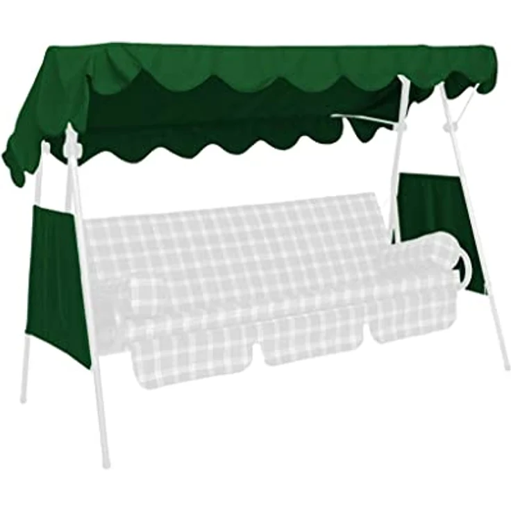 Angerer Freizeitmöbel Sonnendach für 3-Sitzer Hollywoodschaukel, wasser- und schmutzabweisend, grün, 200 x 120 cm – Bild 2