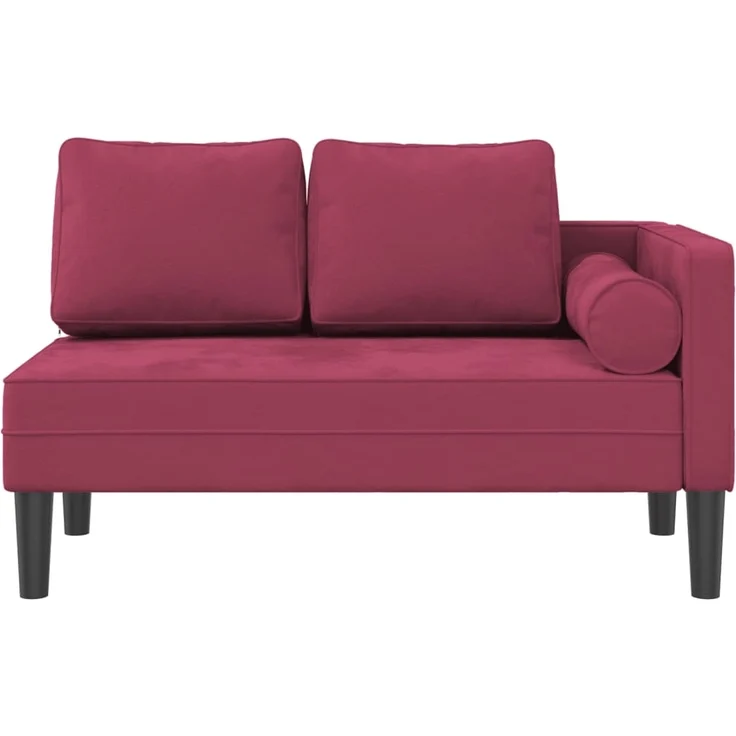 vidaXL Chaiselongue mit Kissen Weinrot Samt – Bild 2