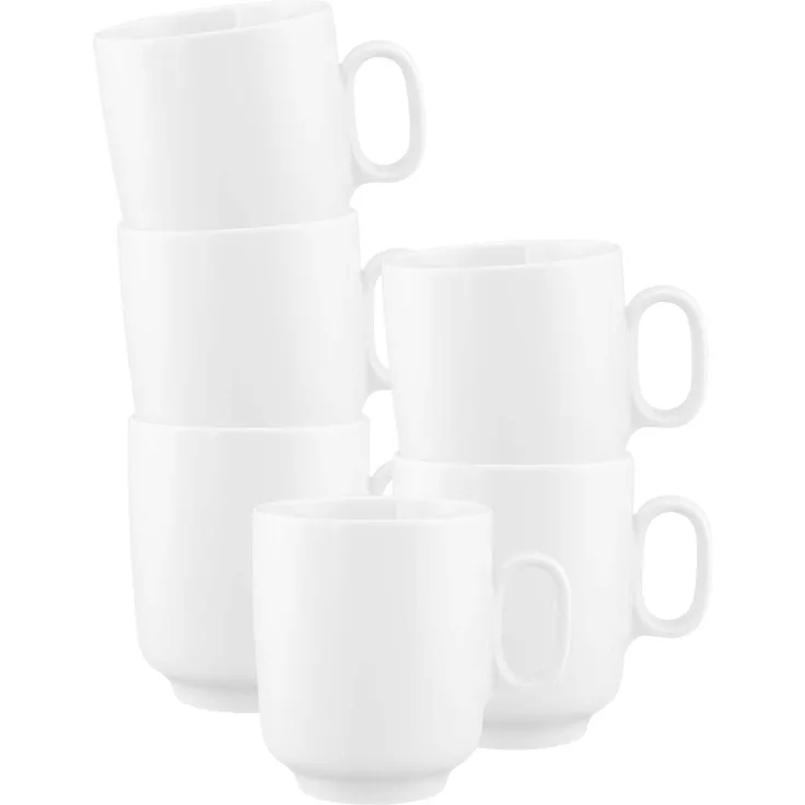 Seltmann Weiden Sento Home Henkelbecher 400 ml 6er Set Weiß