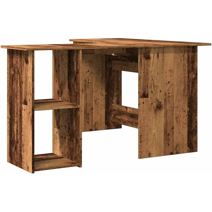 vidaXL Eckschreibtisch Altholz-Optik 120x140x75 cm Holzwerkstoff 855900 – Bild 5