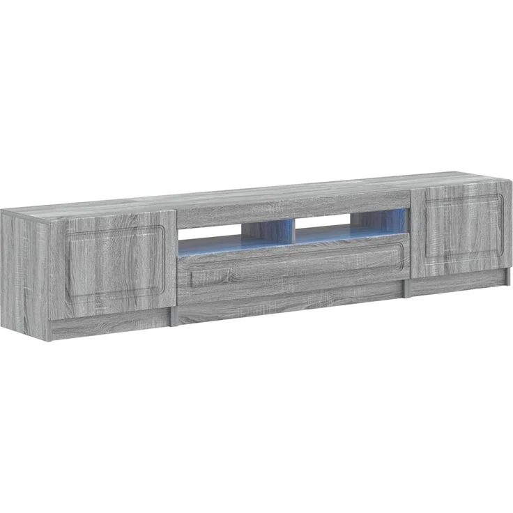 vidaXL LED-TV-Schrank UTRECHT 3 stk. Sonoma-Grau Holzwerkstoff 3417009 – Bild 2