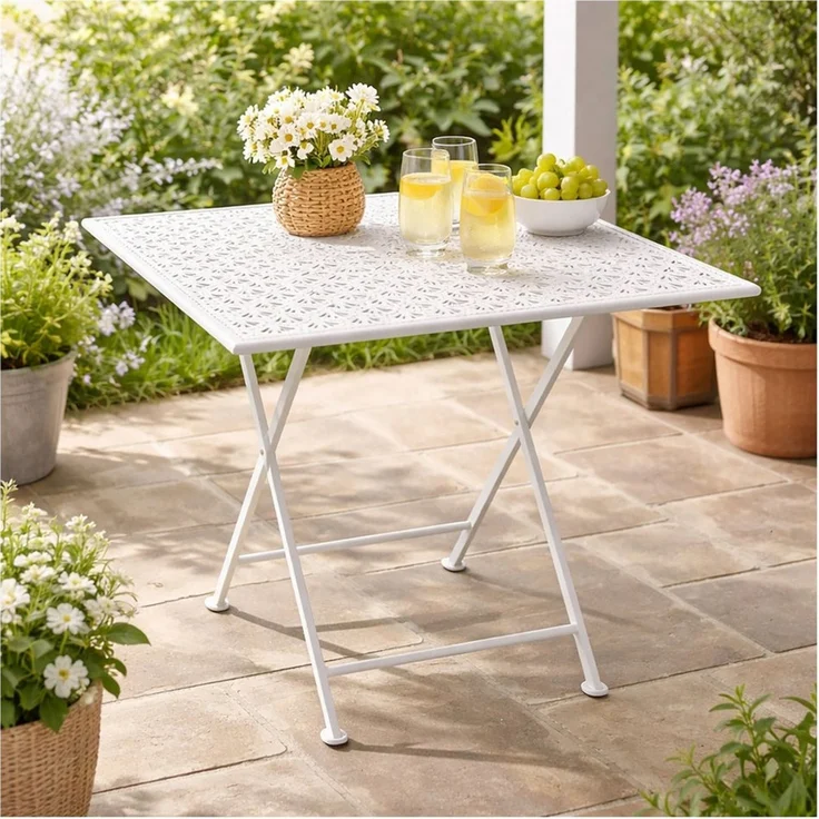 HTI-Living Gartentisch Gartentisch Solea Weiß (Stück, 1-St, 1 Gartentisch) – Bild 3