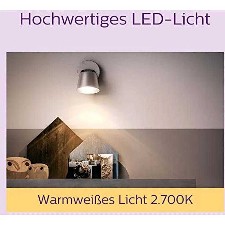 Philips LED classic Lampe 35W GU10 Warmweiß 255lm Silber 2er P – Bild 5