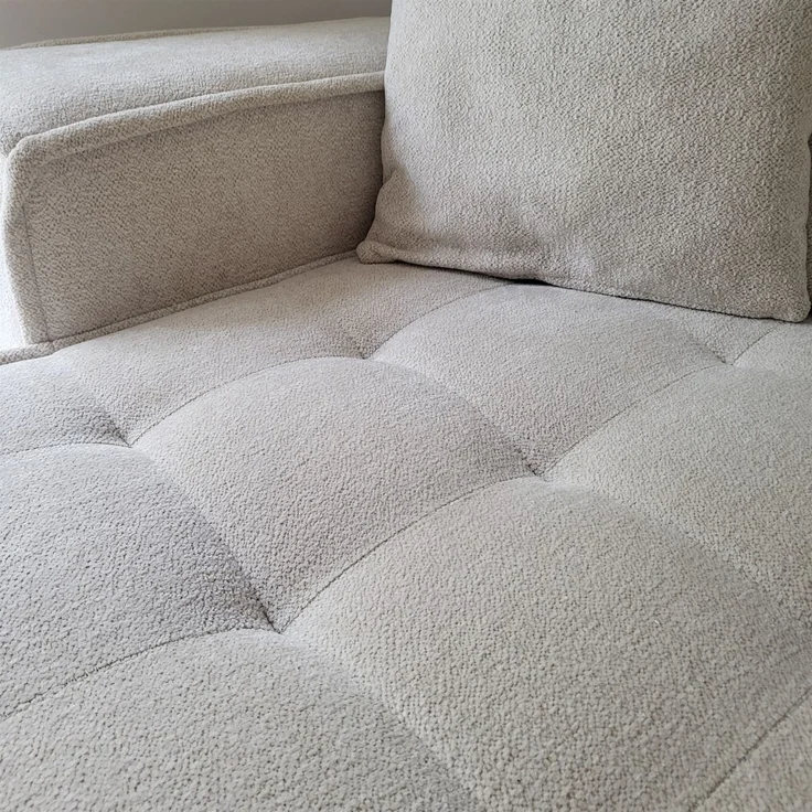 Wohnlandschaft Sofa U-Form Modulsofa-Set 4-teilig SANDE Stoff Alpine Beige – Bild 4