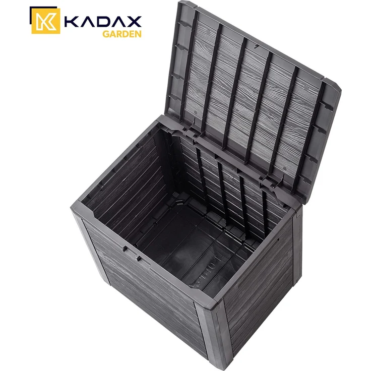 KADAX Gartentruhe für Balkontruhe 140L braun – Bild 3