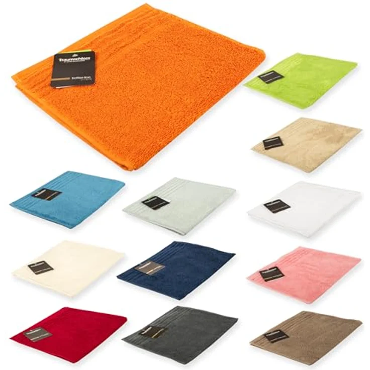 Traumschloss Gästehandtuch Premium-Line, Frottier (1-St), 100% amerikanische Supima Baumwolle mit 600g/m², Orange – Bild 7