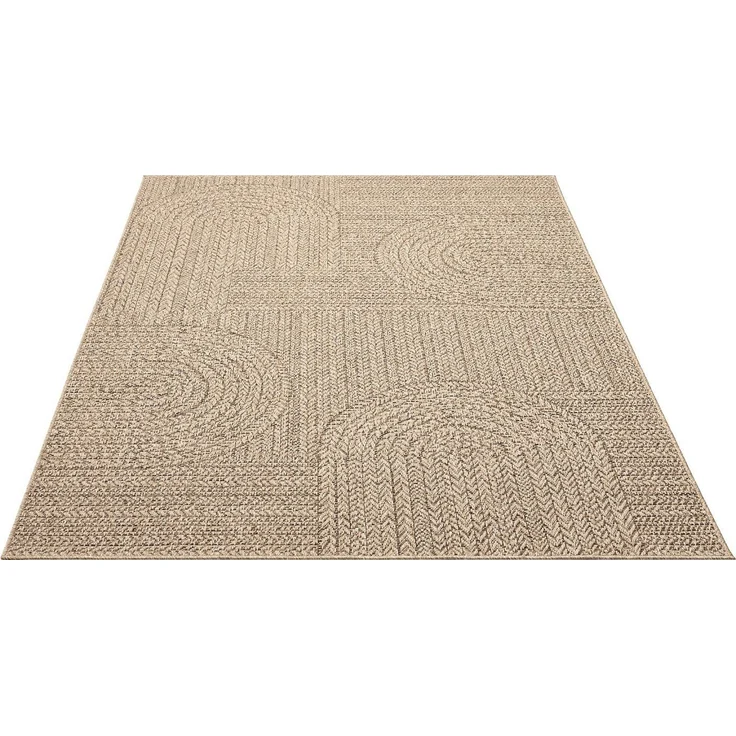 the carpet Teppich Kansas, rechteckig, Höhe: 1 mm, moderner robuster In und Outdoor Teppich Jute Look – Bild 2