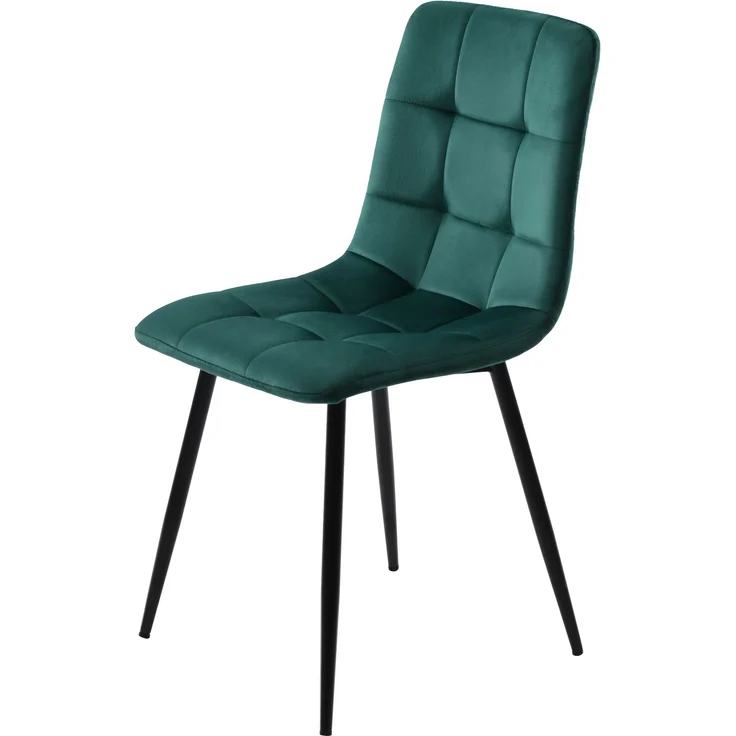 4-teiliges Grün Esszimmerstuhl-Set Samt mit Metallgestell, Küchenstuhl, Loungesessel, komfortabel, robust, elegant, vielseitig – Bild 10