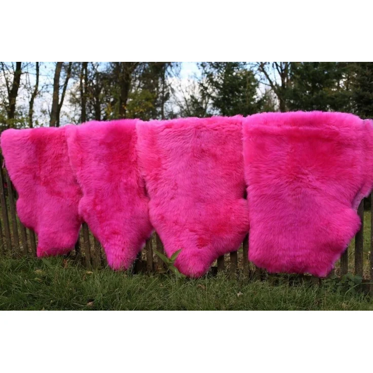 Lammfell Merino Pink Größe: 110-120 – Bild 8