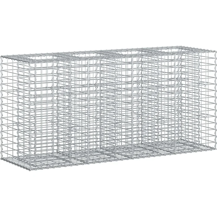 vidaXL Gabionen-Hochbeet 170 x 50 x 80 cm Verzinkter Stahl Silber 42033329 – Bild 2