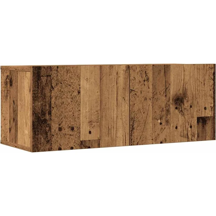 vidaXL 7-tlg. TV-Schrank-Set Wandmontage Altholz-Optik Holzwerkstoff 3329211 – Bild 3