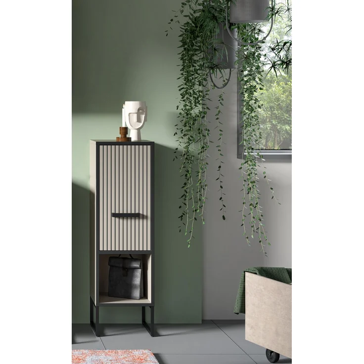 Standschrank (B/H/T: 30x101x32 cm) in Kaschmir Nachbildung – Bild 6