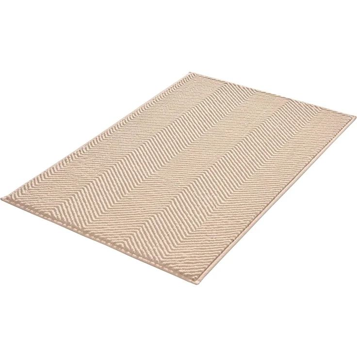 Kleine Wolke Badteppich Zigzag, 60x90 cm, Sandbeige – Bild 1