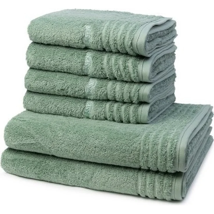 Vossen Vienna Style Supersoft 6 tlg. Frottier-Set - 4 X Handtuch (50 X 100cm), 2 X Duschtuch (67 X 140cm) - 620 g/m2 - Soft green – Bild 2