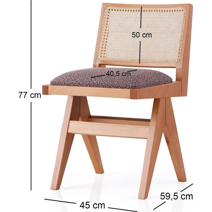 Skye Decor 'Form - 4303' Stuhl, Eiche / Braun, 45 x 77 x 59,5 cm – Bild 3