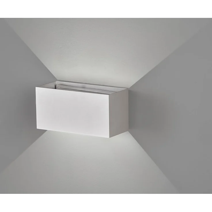 Fischer & Honsel 30518 LED Außenwandleuchte Wallo silberfarben IP44 3000K – Bild 2