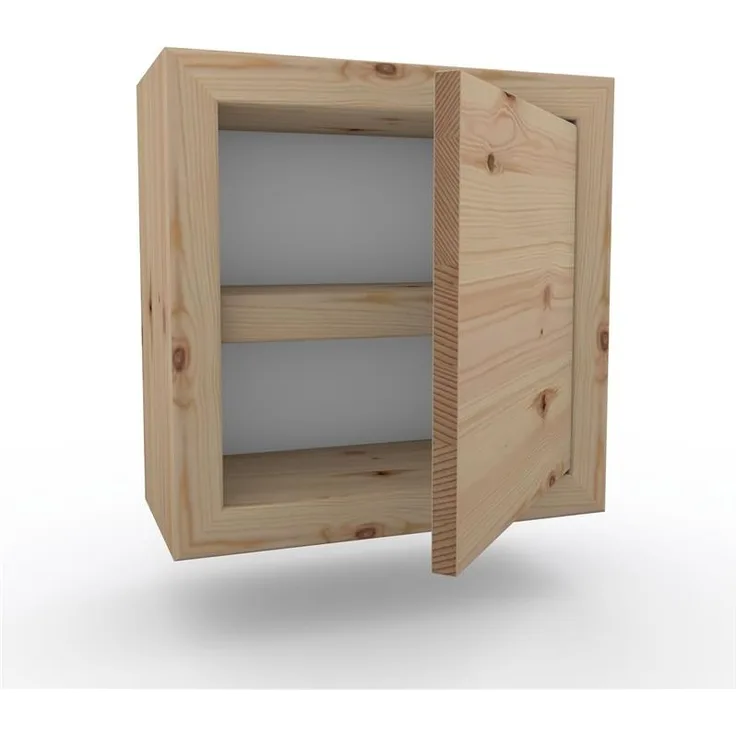 Nachttisch Nachtkommode Nachtkästchen mit Rückwand mit Zwischenboden Wandmontage mit Türe Zirbe