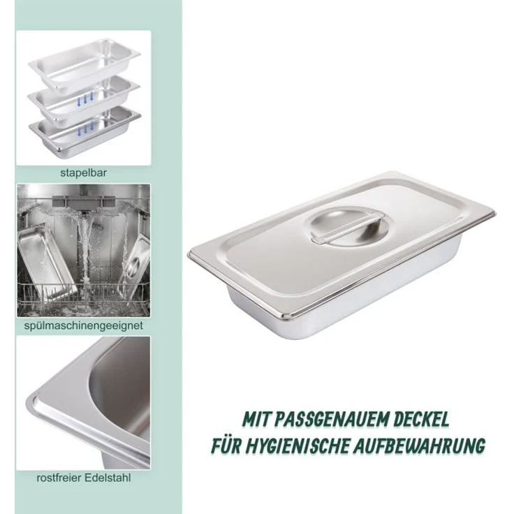 Relaxdays 6x Behälter Edelstahl, 3er Pack – Bild 6
