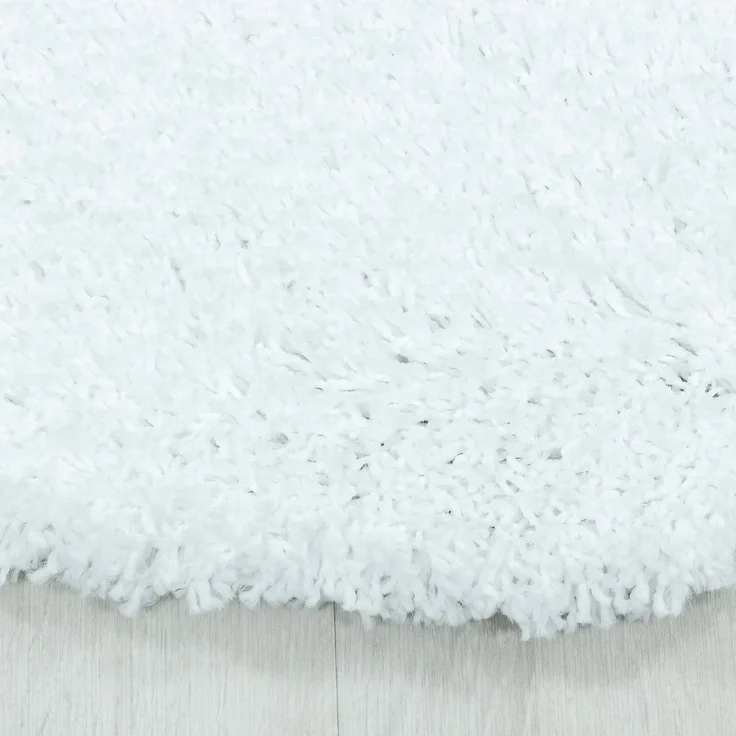 Carpetsale24 Shaggy Hochflor Teppich Wohnzimmer 250x350 (240x340 cm) Weiß - Modern Flauschiger Teppich Extra Weich, Pflegeleicht und Einfarbig - Ideal als Teppich für Schlafzimmer, Esszimmer und Küche – Bild 6