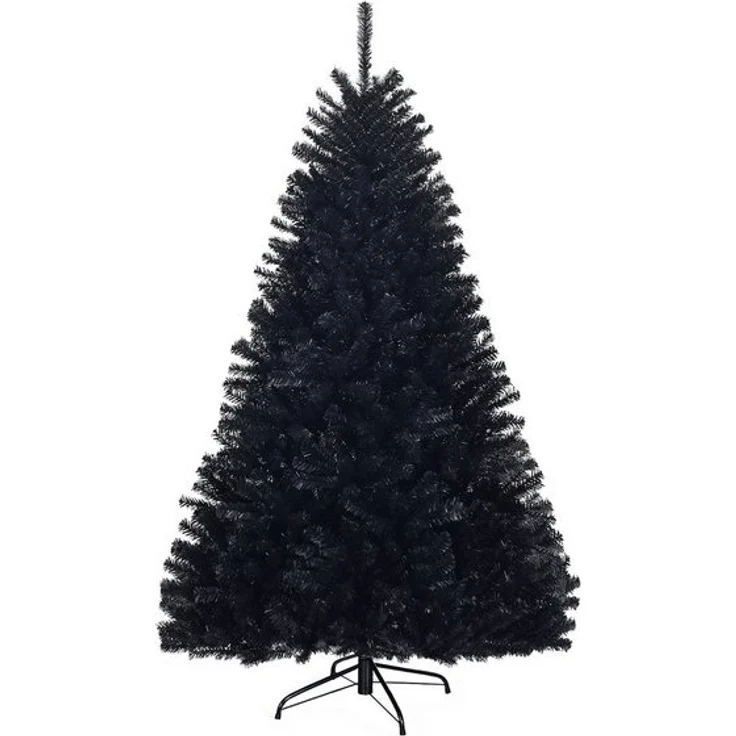 COSTWAY Künstlicher Weihnachtsbaum, 225cm, mit 1258 PVC Spitzen & Ständer – Bild 4