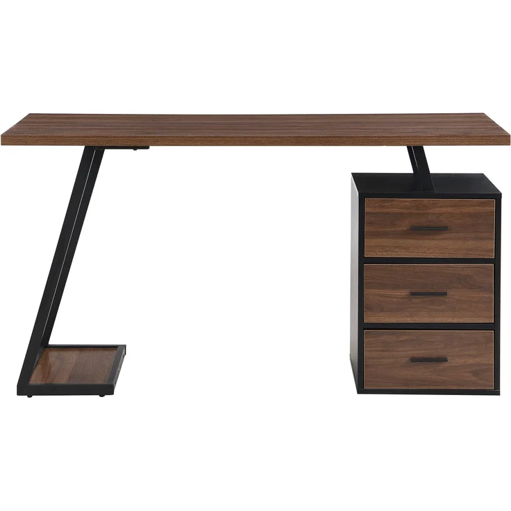 old sku:LY316258AAB,Bürotisch Arbeitstisch Ablage Basteltisch Industrial Schreibtisch 138.5cm mit 3 Schubladen – Bild 7
