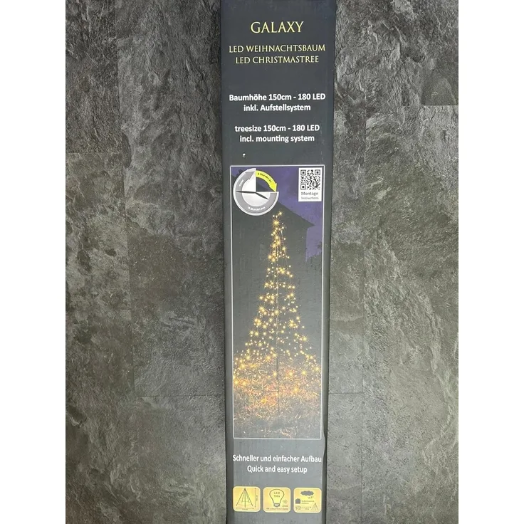 Galaxy LED-Tannenbaum 150 cm, 180 warmweiße LEDs, IP44 Timerfunktion
