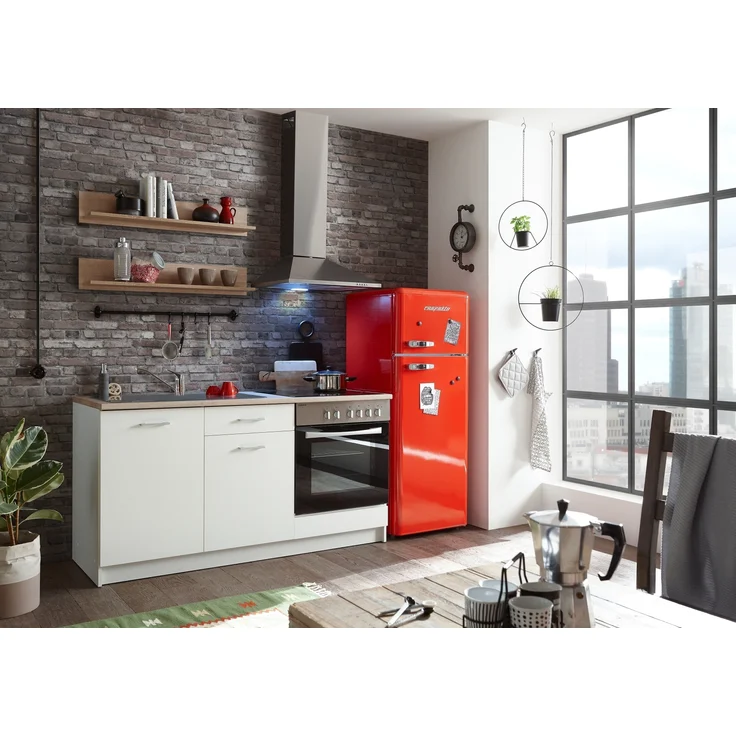 Küchenzeile >Wow < in Weiß matt - 160x85x60 (BxHxT) – Bild 4