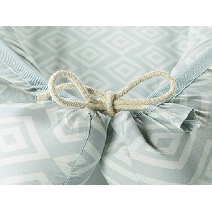 Bio Babynest Nestchen 100% Bio-Baumwolle (kbA), Kapok und Naturkautschuk, Maße 105x55 cm, Mint – Bild 6