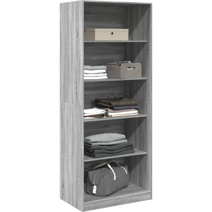 vidaXL Kleiderschrank Grau Sonoma 80x50x200 cm Holzwerkstoff 3307725 – Bild 3