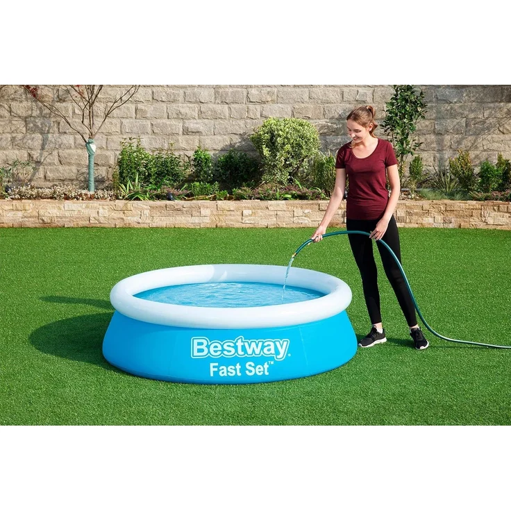 Bestway Fast Set Aufblasbarer Pool Rund 183x51 cm Blau 92844 – Bild 2