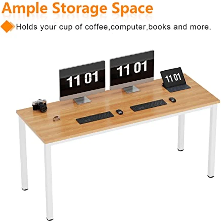 SogesHome Computertisch Schreibtisch 120 x 60 x 75 cm PC Schreibtisch Büro Schreibtisch Workstation für Home Office Verwenden Schreibtisch, Esstisch Konferenztisch, AC3BW-120-SH – Bild 5