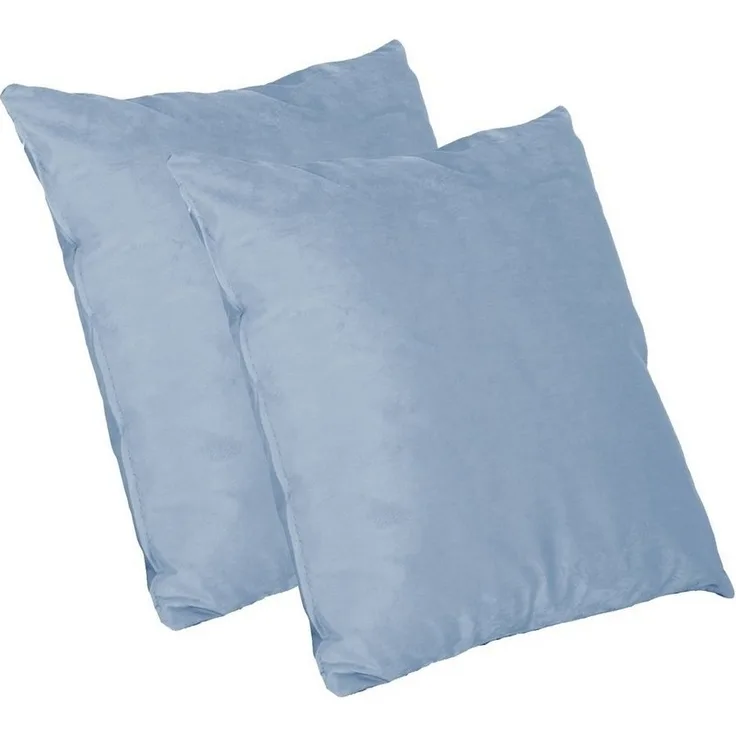 HTI-Living Dekokissen Kissen Nathalie Unifarben 2er-Set Blau, Dekokissen Sofakissen