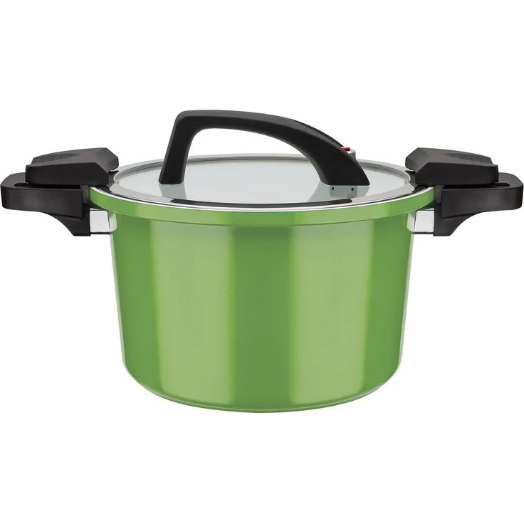 GSW Dampfgartopf Ceramica green, Aluminium (1-tlg), Dampfkochtopf, mehrfache Ceramic-Versielgung, Induktion