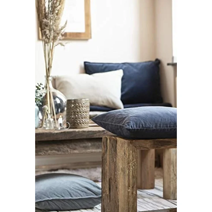 Kissenbezug Kissenhülle Samt Velour Staubig Blau 52x52cm Ib Laursen 6230-68 – Bild 2