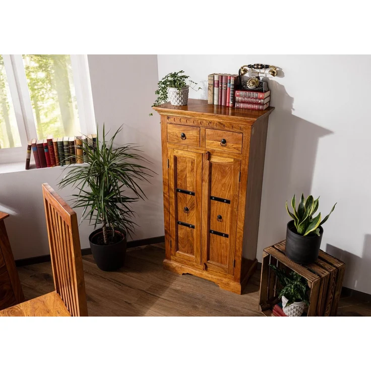 Schrank Akazie 72x38x132 honig lackiert OXFORD #0525 – Bild 2