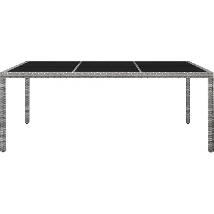 Gartentisch, Esstisch, Küchentisch Grau 200x150x74 cm Poly Rattan – Bild 2