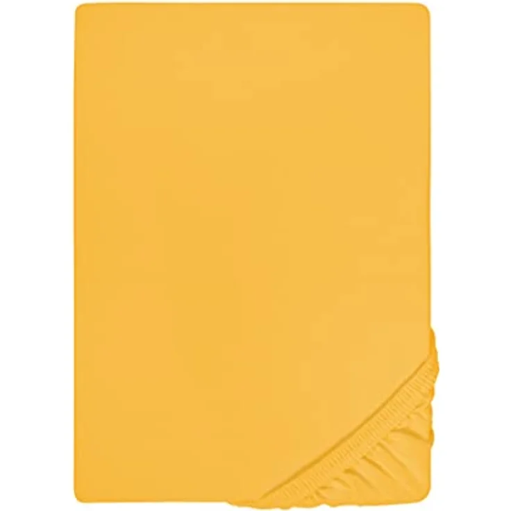 biberna Feinjersey-Spannbetttuch 0077144, honig, 1x 60x120 cm - 70x140 cm – Bild 2