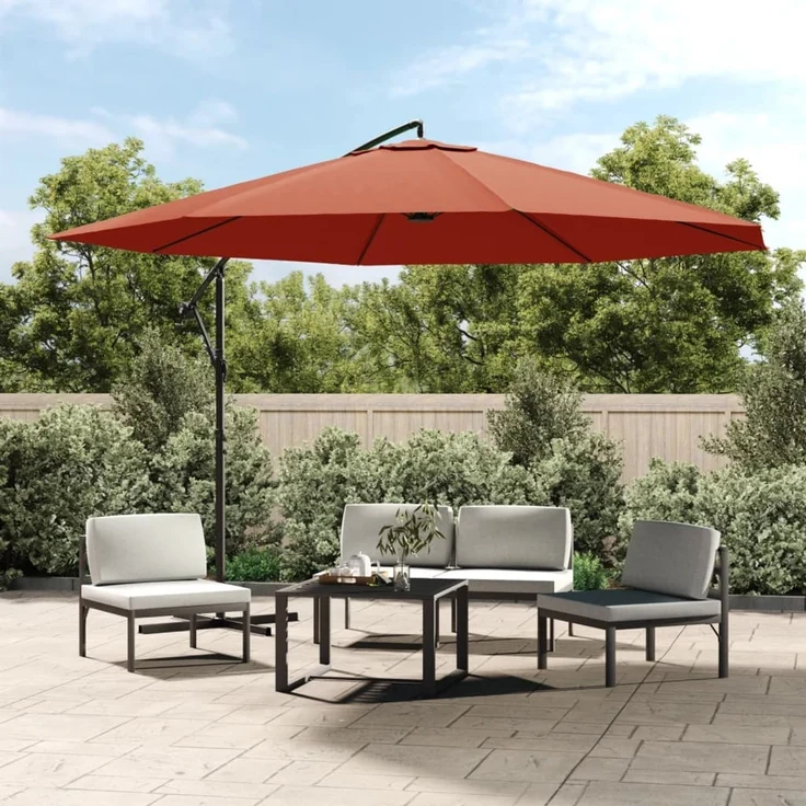 vidaXL Ampelschirm mit Aluminium-Mast 350 cm Terrakotta 44508 – Bild 1