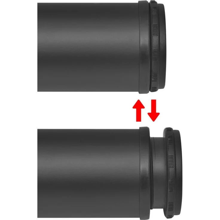 4x höhenverstellbares Tischbein Schwarz 710 mm 242139 – Bild 2